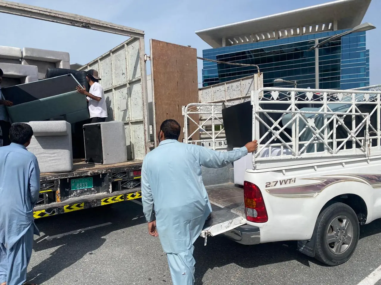 Our furniture donation pickup crew working in Dubai